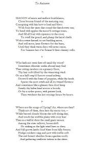 The Beldam Keats To Autumn To Autumn John Keats Keats Poems