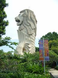 Singapore Beloved Landmark The Merlion On Sentosa Island Foto Roberto
