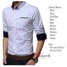 File desain kemeja pdl outdoor coreldrawx7. New Kemeja Kerja Pria Desain Casual Modern Terbaru Slimfit Lengan Panjang Kombinasi Keren Shopee Indonesia