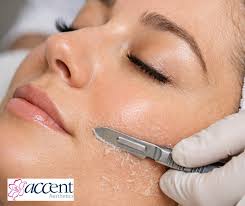 This gentle exfoliation treatment removes dead skin cells and peach fuzz to  instantly reveal smoother, brighter skin. Dermaplaning helps: • Improve  makeup application • Increase skincare absorption • Minimize the look of