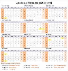 2020 2021 School Calendar Template Academic Calendar 2020 21 Academic Calendar School Calendar Print Calendar