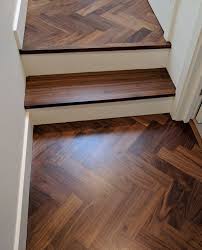 Walnut Parquet And Matching Walnut Wooden Step In 2020 Flooring Stairs Cladding Hardwood Floors