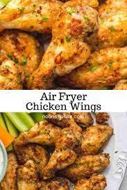 Air Fryer Chicken Wings Crispy And Golden Nourish Plate Recipe Air Fryer Dinner Recipes Air Fryer Chicken Air Fryer Chicken Wings