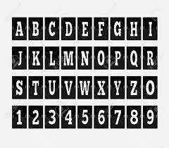 Scoreboard Alphabet And Set Of Figures. Letter And Alphabet Letters, Font  And Numbers, Abc Typography, Board And Figure, Number Panel, Information  Typeset, Interface Numeral Illustration Royalty Free SVG, Cliparts,  Vectors, And Stock