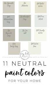 Neutral colors are also extremely versatile and can complement any furniture style, decor, fabrics and other amenities in a room. 11 Neutral Paint Colors For Your Home Artsy Chicks Rule