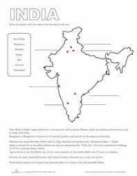 Map Of India Worksheet Education Com India Map Social Studies Worksheets Geography Worksheets