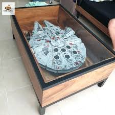 Lego Display Table Customised Coffee In Teak Wood For Falcon Coffee Table Wood Lego Display Shelf Coffee Table