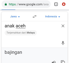 Check spelling or type a new query. Terjemahan Google Translate Bahasa Jawa Dinilai Lecehkan Aceh