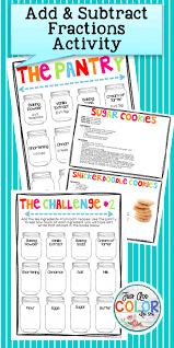 Baking Cookies Add Subtract Mixed Number Fractions Add And Subtract Fractions Fraction Activities Subtraction
