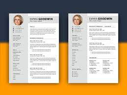 Free 2 Page Resume Template With Matching Cover Letter Design