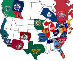Nhl Team Locations Map Found This Cool Us Map Of College Football Hockey Memes Hockey Nhl