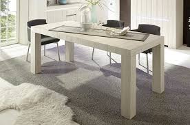 Tables salle à manger, art déco. Table De Repas Palmira Catania Chene Blanchi L 165 X H 76 X P 88