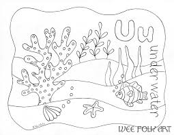 My a book print the pdf: Nature Alphabet Coloring Page Letter U Homeschool Companion