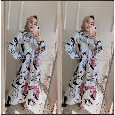 Dimana trend ini akan diikuti oleh model baju gamis. Retro Dress Muslimah Wear Prices And Promotions Muslim Fashion Jul 2021 Shopee Malaysia
