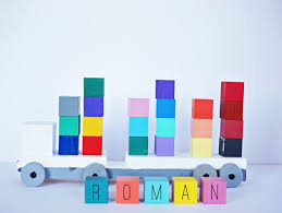 Wooden alphabet blocks in english are available. Diy Rainbow Wooden Abc Blocks And Truck