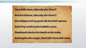 Pastoral Ode Definition Characteristics Video Lesson Transcript Study Com