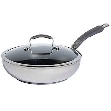 Epicurious Stainless Steel 11inch Covered Fry Pan With Nonstick Interior You Can Find More Details By Visiting Stainless Steel Cooktop Stainless Steel Rims