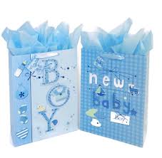 Hallmark large plastic gift bag for baby showers, new parents and more (b is for baby, multicolor dots). 16 5 Extra Large Baby Gift Bags With Tissue Papers For Baby Showers 2 Pack Blue Buy Online In Andorra At Andorra Desertcart Com Productid 172563146