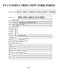 Nys Family Tree Chart Fill Online Printable Fillable