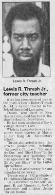 Obituary for Lewis Robert Thrash, Jr, Aged 44 (1994)