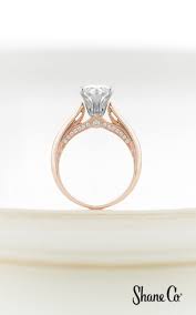 Cathedral Round Diamond Engagement Ring In 2021 Unique Engagement Rings Rose Gold Round Diamond Engagement Rings Moonstone Engagement Ring