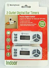 Westinghouse 2 Indoor Outlet Digital Bar Timers 24 Hour T26425 Westinghouse Westinghouse Digital Timer Christmas Light Displays