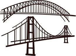 Set Of Bridges Vector Art Illustration Free Vector Images Vector Art Illustration Vector Free