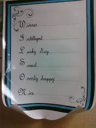 Acrostic Poem For Groom Posters Were Made Of Bride And Grooms Names Acrostic Poem Acrostic New Years Eve