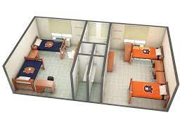3d Rendering Of The Hill Residence Hall Interior Auburn University Dorm University Room Decoration University Rooms