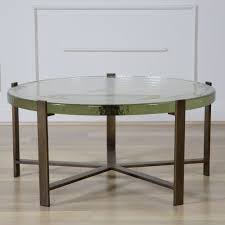 Kelly Wearstler Pickfair Coffee Table Solid Burnished Bronze Base With A Glass Top Coffee Table Modern Coffee Tables Round Coffee Table