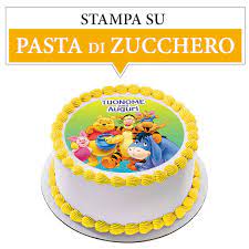 Ver más ideas sobre tortas infantiles, tortas, decoración de pasteles. Cialda Personalizzata Winnie The Pooh Tonda Stampa Su Pasta Di Zuc