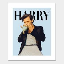 Harry styles makes history as the first man to land an american vogue cover by himself. Harry Styles Vogue Harrys Styles Poster Und Kunst Teepublic De