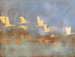 Swanston Yonder Gold Art Painting Nature Art Painting Painting Art Projects