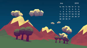 July 2019 Desktop Background Wallpaper Calendar Wallpaper Desktop Wallpapers Backgrounds Desktop Calendar