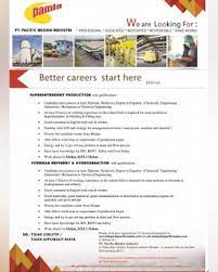 Lowongan kerja terbaru, lowongan cpns, bumn, loker, info kerja. Lowongan Kerja Medan Desember 2020 Lulusan D3 S1 Pt Pacific Medan Industri