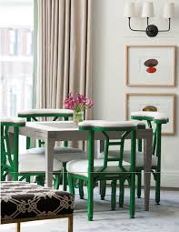 Designed By Christina Murphy I Love The Modern Traditional Approach She Used In This New York Apartment A Neutral Pa Green Dining Chairs Home Interior Design