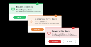 The error message warns of a connection failure. It Outage Notification Templates