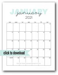 View the free printable monthly january 2021 calendar and print in one click. Cute 2021 Printable Calendar 12 Free Printables