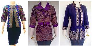 Shop batik fabric to unleash your creative side. Desain Model Batik Kerja Wanita Keren Zona Batik
