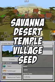 Mcpe Desert Temple Savanna Village Mashup Seed Ssick Minecraft Minecraft Games Minecraft Funny