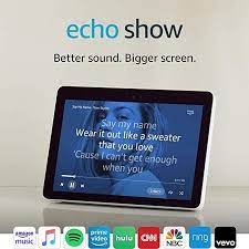 Amazon Com Echo Show 2nd Gen Premium Sound And A Vibrant 10 1 Hd Screen Sandstone Gateway Alexa App Echo Alexa Device