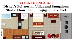 Photo Tour Of A Studio At Disney S Polynesian Villas And Bungalows Disney Polynesian Polynesian Resort Disney Studio Floor Plans