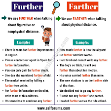 Further Vs Farther How To Use Them Correctly Esl Forums English Pronunciation Learning English Vocabulary Words English Learning Spoken