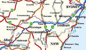 A Road Map Of The State Of New South Wales Australia Australian Maps New South Wales Australia Map