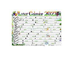 All calendar templates are free, blank, and printable! 2021 Lunar Calendar A4 Gwen Davies