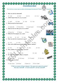 Read on for some hilarious trivia questions that will make your brain and your funny bone work overtime. Inventions Quiz Esl Worksheet By Marylay