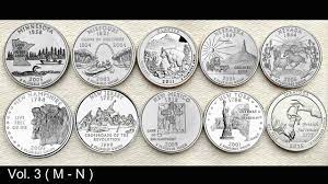 National park of american samoa quarter. United States Mint S 50 State Quarters Coin Collection In Alphabetical Order Vol 3 M N Youtube