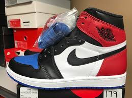Ds Nike Air Jordan 1 Top 3 Retro Red Blue Black High Og Size 8 New Air Jordans Nike Air Jordan Red And Blue