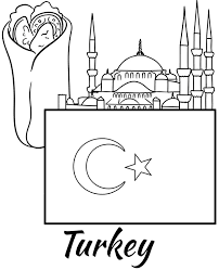 Supercoloring.com is a super fun for all ages: Flag Of Turkey Educational Coloring Page To Print
