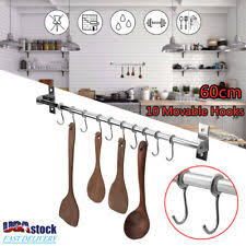 Maybe you would like to learn more about one of these? Homfa Kitchen Rail Rack Wall Mounted Utensil Hanging Stainless Steel Hanger For Sale Online Ebay